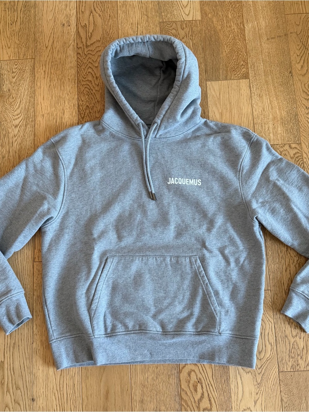 Jacquemus Gray Logo Hoodie Sweatshirt Fleece Paris French L